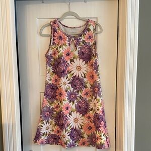 Laura Hlavac Floral Sleeveless Womens Dress - Purple and Pink, size medium